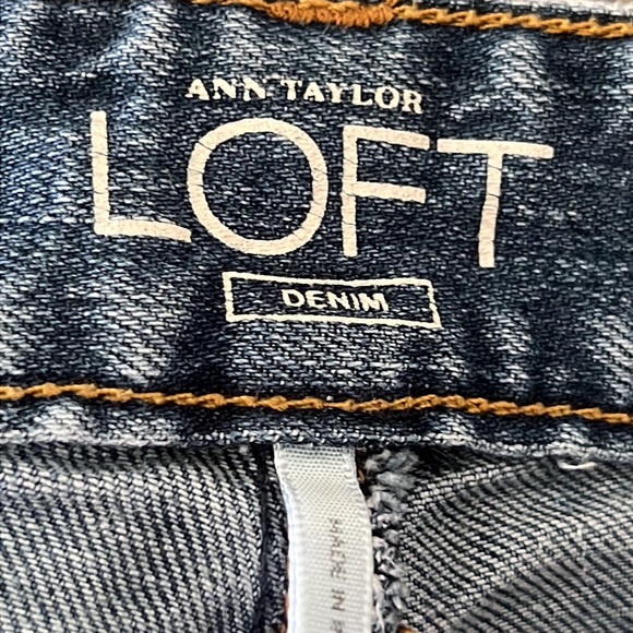 Ann Taylor LOFT Curvy Boot Denim Jeans Women's 28/6 Blue Cotton Blend Low Rise - Picture 15 of 16